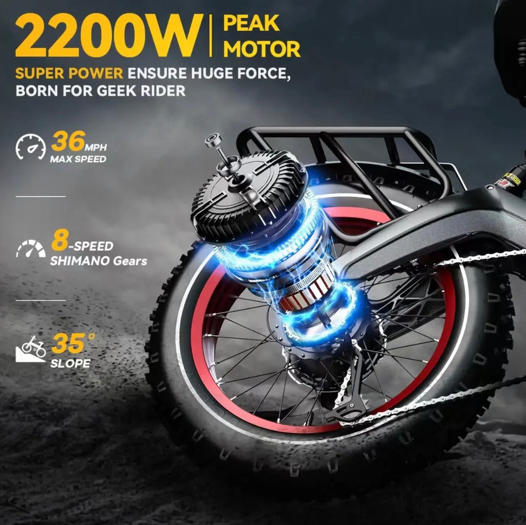 Foldable Electric Bike Up to 100Mile / 35mph