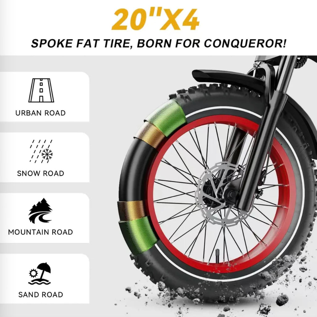 Foldable Electric Bike Up to 100Mile / 35mph